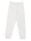 Y-3 Relaxed Fit Cotton-blend Jogger Pants With Subtle Logo In White