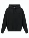 Y-3 Relaxed-fit Black Hoodie With Subtle Front Logo And Side Pockets In Black