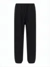 Y-3 Relaxed Fit Black Jogging Pants With Drawstring Waist In Blue