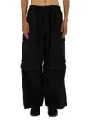 Y-3 Wide-leg Casual Pants With Elastic Waistband In Black