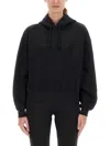 Y-3 Relaxed Fit Hoodie With Gathering At Cuffs In Black