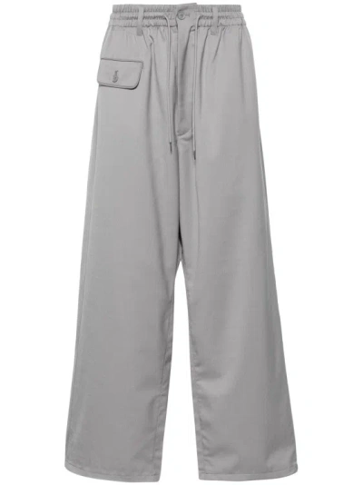 Y-3 Rew Wo Wide-leg Trousers In Grey