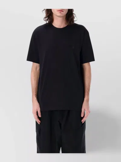Y-3 Ribbed Neck Cotton T-shirt In Black