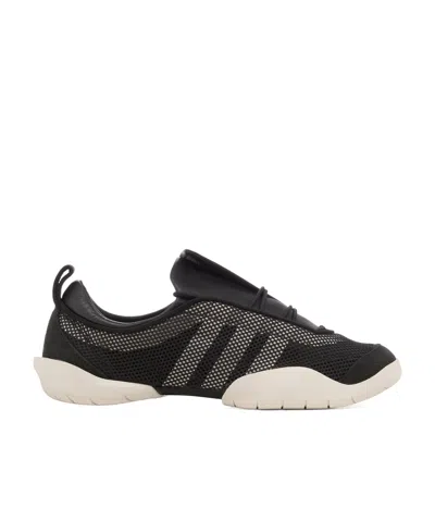 Y-3 Low Top Mesh Upper Rubber Sole Sneakers In Black