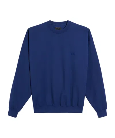 Y-3 Round-neck Sweater In Blue