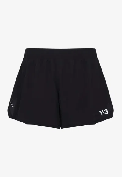 Y-3 Run Track Shorts With Logo In Black