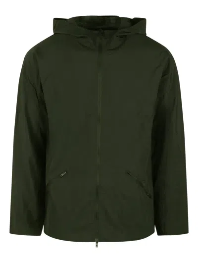 Y-3 Running Hooded Jacket In Green