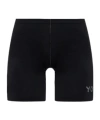 Y-3 High-waisted Performance Shorts In Black