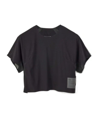 Y-3 Running Short Sleeve Tee In Black
