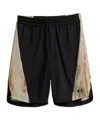 Y-3 Rust-dye Track Shorts In Black