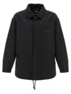 Y-3 Satin-effect Jacket With Embossed Back Print In Black