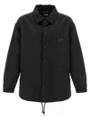 Y-3 Satin-effect Jacket With Embossed Back Print In Black