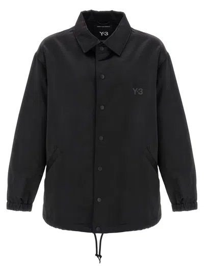 Y-3 SATIN-EFFECT JACKET WITH EMBOSSED BACK PRINT