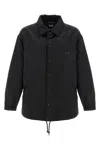 Y-3 Cotton Blend Gfx Coach Jacket In Black