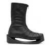 Y-3 Zip-front Platform Boots In Black