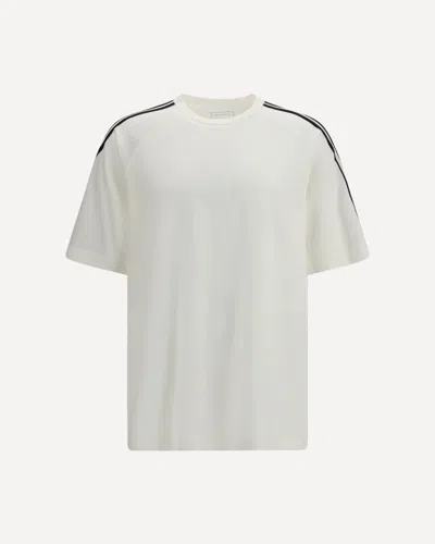 Y-3 Short Sleeve 3-stripes T-shirt In Metallic