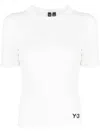 Y-3 Fitted Ss Tee In White