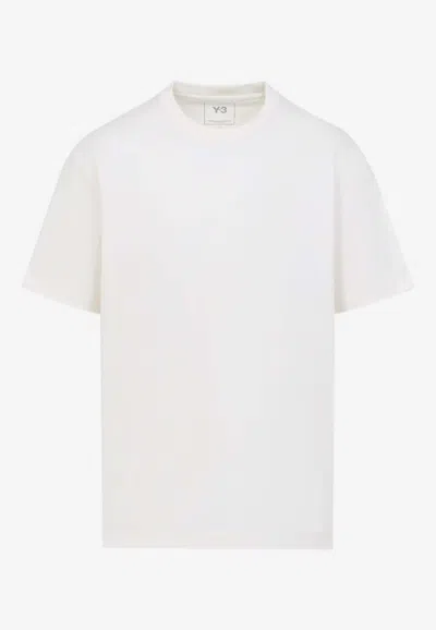 Y-3 Short-sleeved Crewneck T-shirts In White