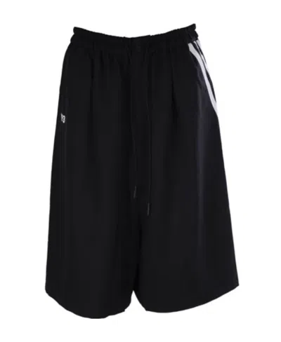 Y-3 Side-stripe Print Skorts In Black