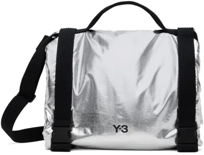 Y-3 Silver Beach Towel Bag In Metallic