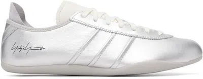 Y-3 Tokyo Lace Up Low Top Sneakers Metallic In Silver