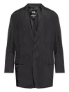 Y-3 Single-breasted Blazer In Black