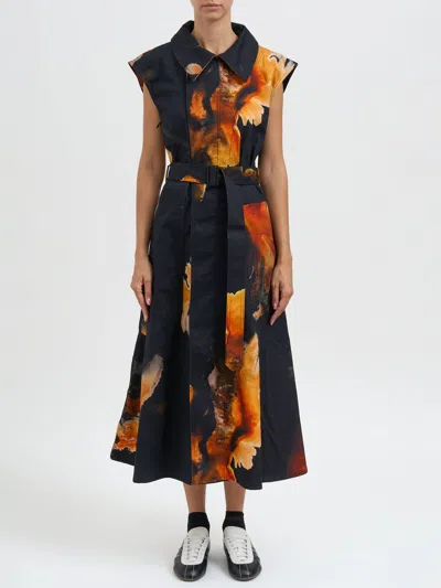 Y-3 Sleeveless Cotton Dress In Multi