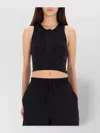 Y-3 Sleeveless Cropped Racerback Top Zipper In Black
