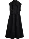 Y-3 Sleeveless Midi Dress With Structured Silhouette In Black