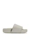 Y-3 Slide Sandals With Wide Leather Strap In Gray