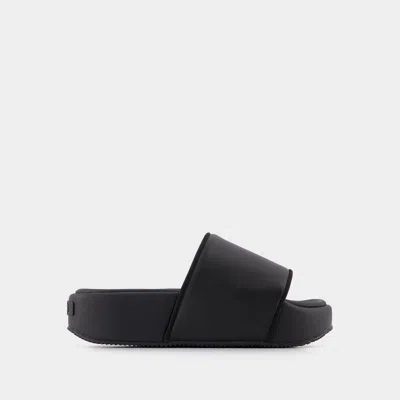 Y-3 Slides -  - Black - Leather