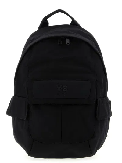 Y-3 Small Logo Pocket Backpack In Black