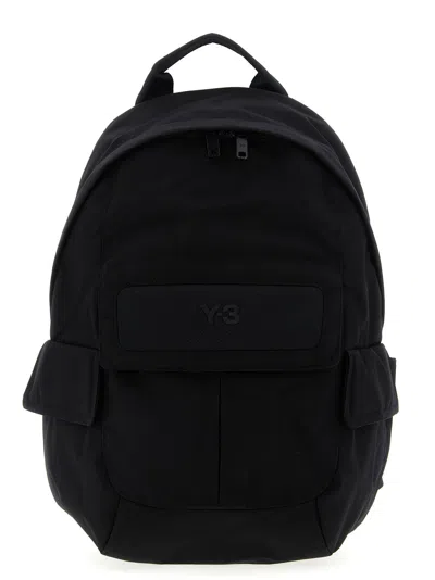Y-3 Small Logo Pocket Backpack In Black