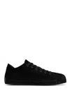 Y-3 Smooth Black Leather Sneakers With Suede Finish In Black