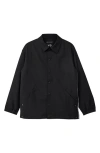 Y-3 Logo-printed Shirt Jacket In Black