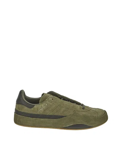 Y-3 Khaki Gazelle Sneakers In Green