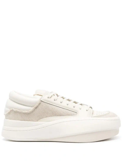 Y-3 Centennial Leather Trainers In Neutrals