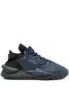 Y-3 Low Top Kaiwa Leather Sneakers In Blue