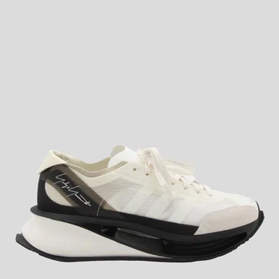 Y-3 Adidas Off White Sneakers In Off White/cream White/black