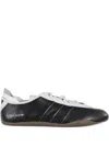 Y-3 Debossed Leather Tokyo Sneakers With Lace-up Closure In Black