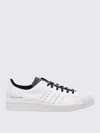 Y-3 Premium Leather Sneakers With Rubber Shell Toe In White