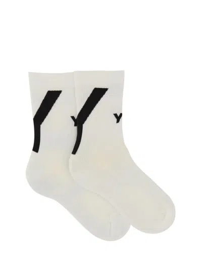 Y-3 Sock With Logo Embroidery In White