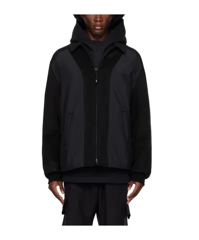 Y-3 Splice Zipper Casual Jacket In Black