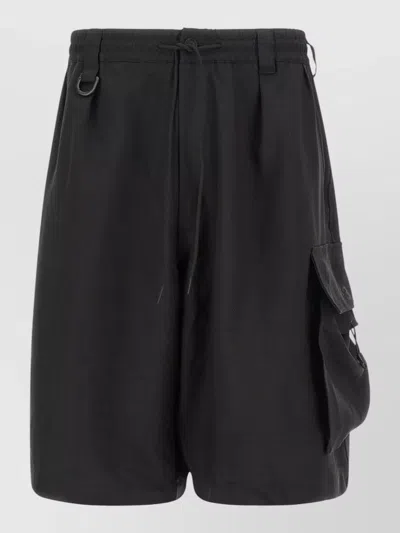 Y-3 Sport Uniform Cargo Shorts Belt Loops Pockets In Black