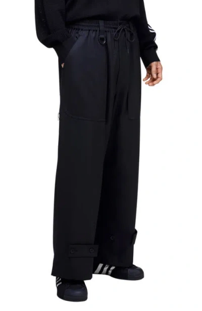 Y-3 Sport Uniform Oversize Wide Leg Drawstring Pants In Black