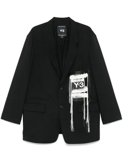 Y-3 Sport Uniform Patch Blazer In Black