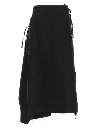 Y-3 Sport Uniform Raw Cut 3-stripes Skirts Black