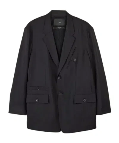 Y-3 Sport Uniform Recycled-polyester Blazer In Black
