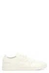 Y-3 White Leather Sneakers With Rounded Toe And Lace-up Closure