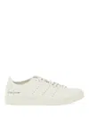 Y-3 White Leather Sneakers With Rounded Toe And Lace-up Closure In White